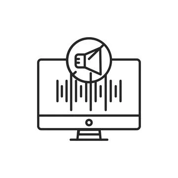 Noise reduction program color line icon. Pictogram for web page, mobile app,  Illustrazione stock