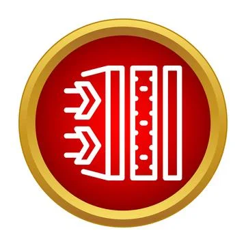 Noise reduction soundproofing layers icon button design Stock Illustration