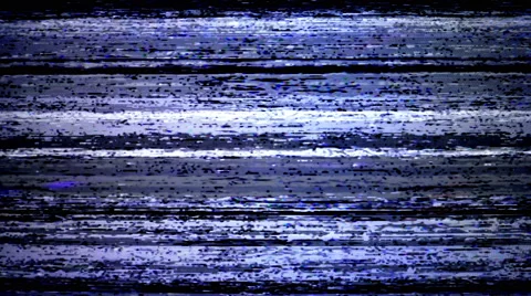 Noise on TV screen. Bars of analog TV static moving. Stock Footage