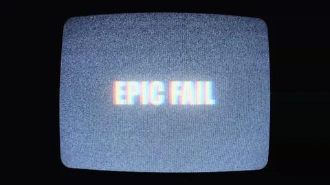 Noise tv shape epic fail Stock Illustration