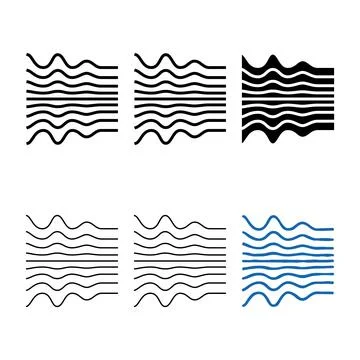 Noise waves color icon vector multistyle Stock Illustration