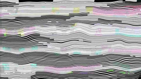 Noise Waves Damage Distorted No Signal Flowing Lines Abstract Background Stock Footage 125785689