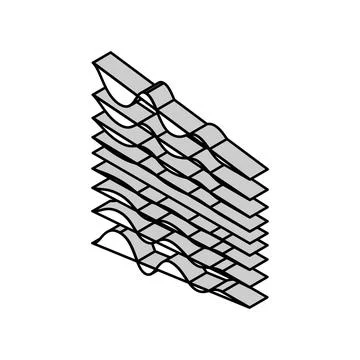 Noise waves isometric icon vector illustration Stock Illustration