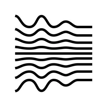 Noise waves line icon vector illustration Illustrazione stock