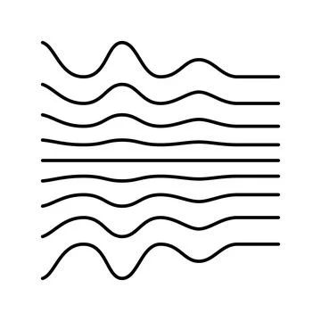 Noise waves line icon vector illustration Stock Illustration