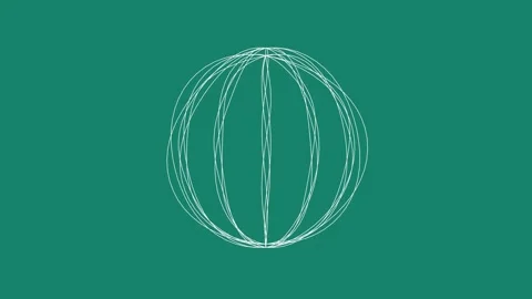 Noisesphere Wireframe Animated Loop Background Graphic Stock Footage 333890445
