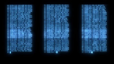 Noisy distorted glitched fast long scrolling programming security hacking code Stock Footage 102717913