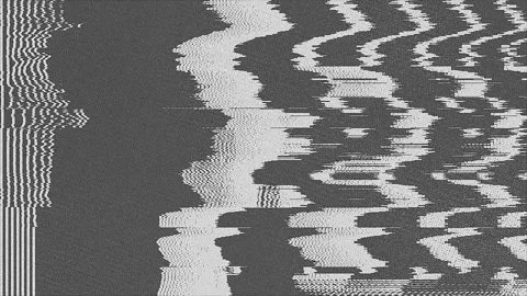 Noisy Grayscale Dither Trailer Concept Featuring Abstract Distorted Lines A.. Stock Footage 311531584