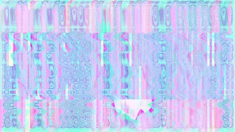Noisy psychedelic holographic glitch screen loop animation. Video stock 245220101