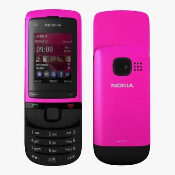 Nokia c2 05 Pink Модель 3D