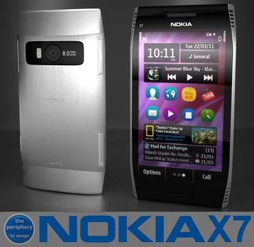 Nokia X7 Smartphone 3D Model