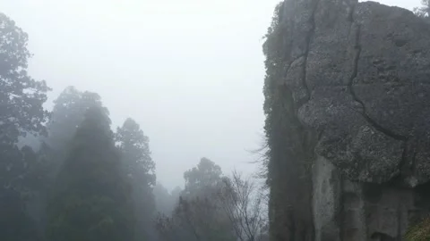 Nokyo Do Hall on a rainy and foggy day Stock Footage 149968461
