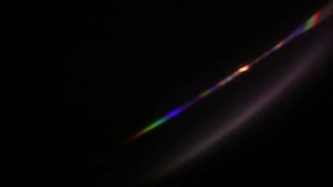 Nolan Diagonal Rainbow Lens Flare 01 Stock Footage 145884775