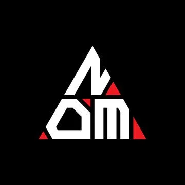 NOM triangle letter logo design with triangle shape. NOM triangle logo desi.. Stock Illustration