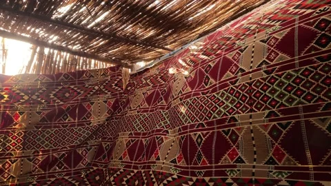 Nomad bedouin interior decoration Stock Footage 195533606