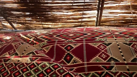Nomad bedouin interior decoration Stock Footage 195533624