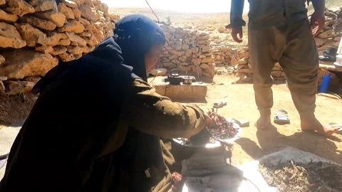 Nomadic Red Herb Preparation – Healing Plant for Livestock &amp; Humans Stock Footage 318100002