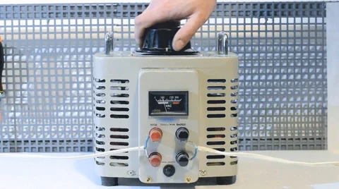 The nominal voltage on the autotransformer Stock Footage 48984380