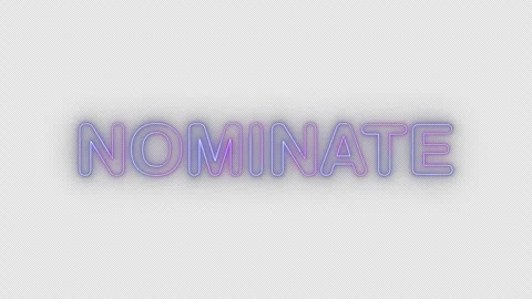 Nominate neon effects, text animation on transparent background Stock Footage 303585000