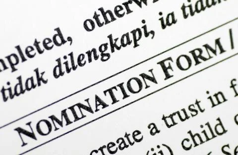 Nomination form Stock Photos
