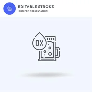 Non Alcoholic Beer icon vector, filled flat sign, solid pictogram isolated on 스톡 일러스트