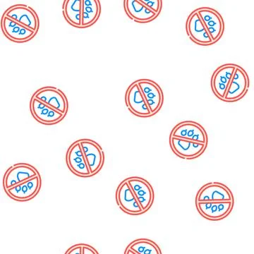Non animals in canteen mark vector seamless pattern Stockillustratie