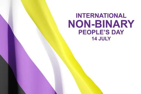 Non-binary flag on white background 스톡 일러스트
