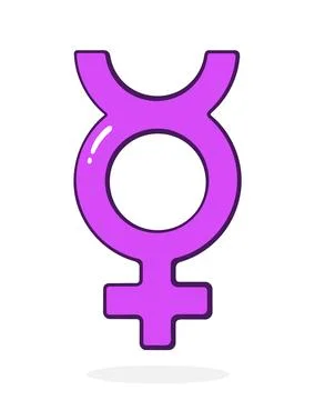 Non Binary Gender Symbol. Part of LGBT community. Vector illustration Illustrazione stock