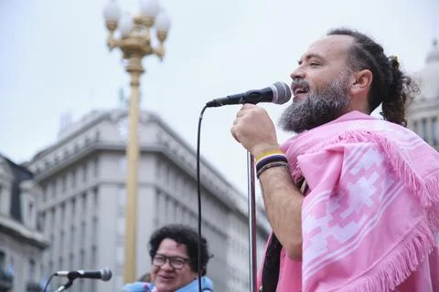 Non-binary march in Buenos Aires, Argentina, calling for respect and equality Фото