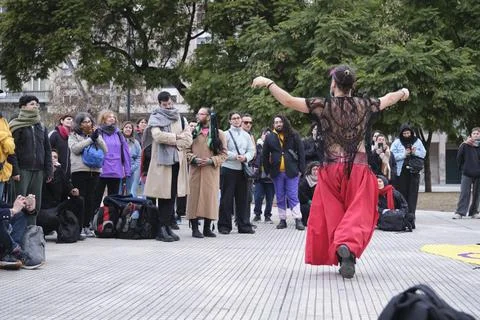 Non-binary march in Buenos Aires, Argentina, calling for respect and equality Fotos Stock