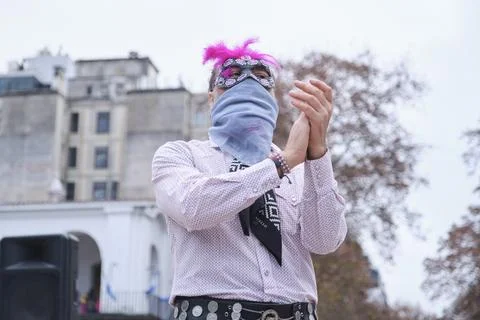 Non-binary march in Buenos Aires, Argentina, calling for respect and equality Fotos Stock