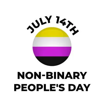 Non-Binary People s Day poster with Pride Flag. LGBT community holiday celebr Stockillustratie