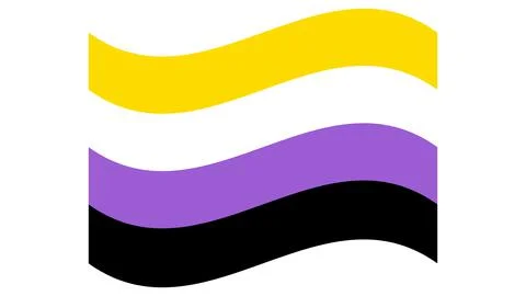 Non-Binary pride community flag, LGBT symbol. Sexual minorities identity. ill Stock Illustration