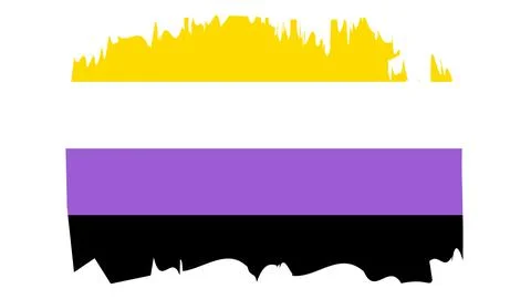 Non-Binary pride community flag, LGBT symbol. Sexual minorities identity. ill Stock Illustration
