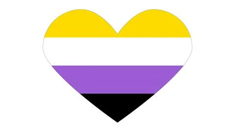 Non-Binary pride community flag, LGBT symbol. Sexual minorities identity. ill Stock Illustration