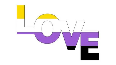 Non-Binary pride community flag, LGBT symbol. Sexual minorities identity. ill Stock Illustration