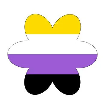 Non-Binary pride community flag, LGBT symbol. Sexual minorities identity. ill Stock Illustration