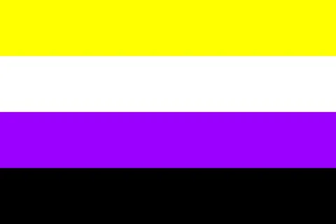 Non-Binary pride flag, LGBT community symbol. Sexual minorities identity. Vec Stock-Illustration