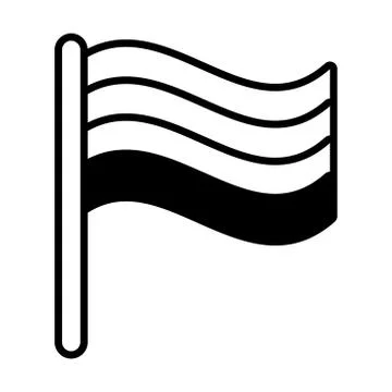 Non binary pride flag of sexual orientation line style icon Stock Illustration