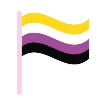Non binary pride flag of sexual orientation multy style icon Stock Illustration