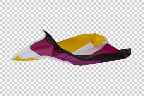 Non-binary pride flag on a transparent background Stock Photos
