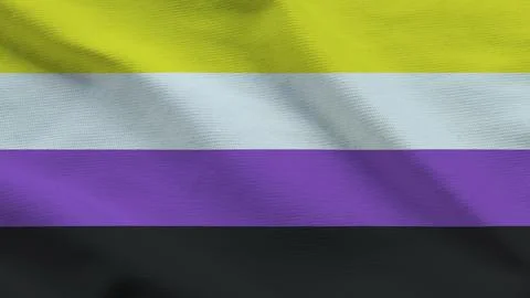 Non-Binary Pride Flag Wavy Fabric Texture Stockillustratie