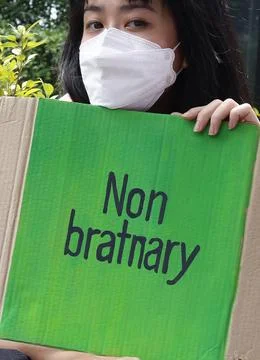 Non-Binary Rising march calling for the equal rights of all gender in Thailand,  Stock Photos