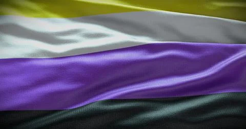 Non Binary symbol background, 3D illustration Stock Photos