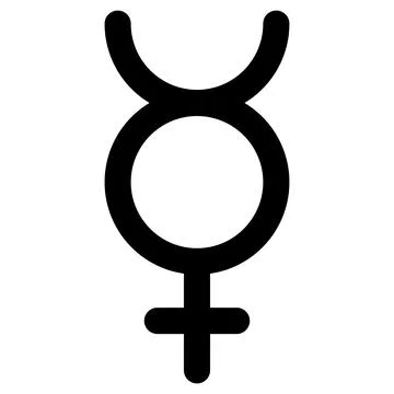 Non-binary transgender sign black vector icon 库存插图