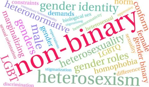 Non-Binary Word Cloud Stock-Illustration