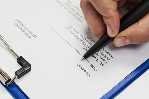 Non-binding letter of intent Stock Photos