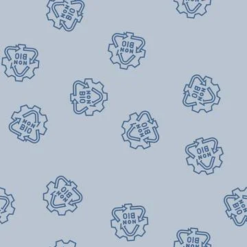 Non biodegradable waste sorting line seamless pattern Stock Illustration