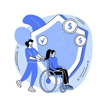 Non-contributory benefit abstract concept vector illustration. Stock Illustration