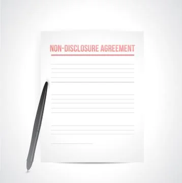 Non disclosure agreement docs Ilustração Stock